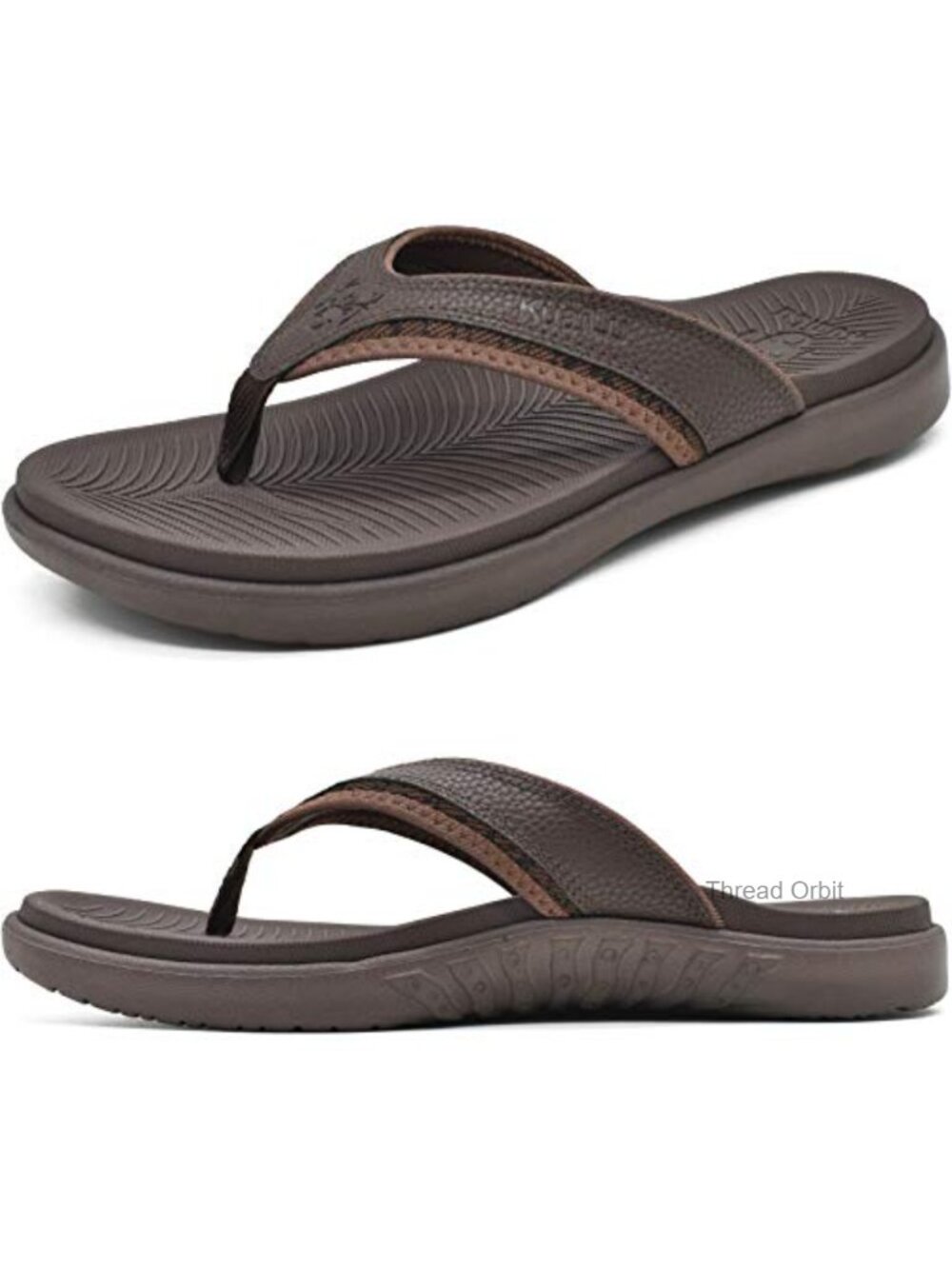 Orthotic Thong Sandals Mens Beach Flip Flops Arch Support Slip Resistant